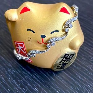 Nadri crystal and silver bracelet